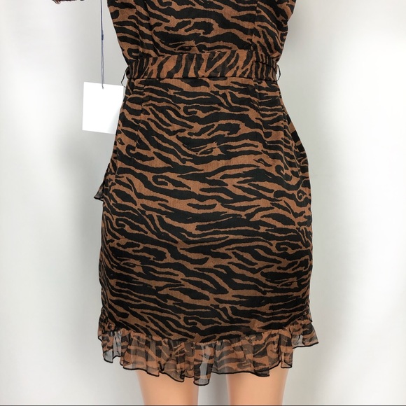 Majorelle Brin Dress Brown Zebra Mini Short Sleeve - Picture 8 of 8